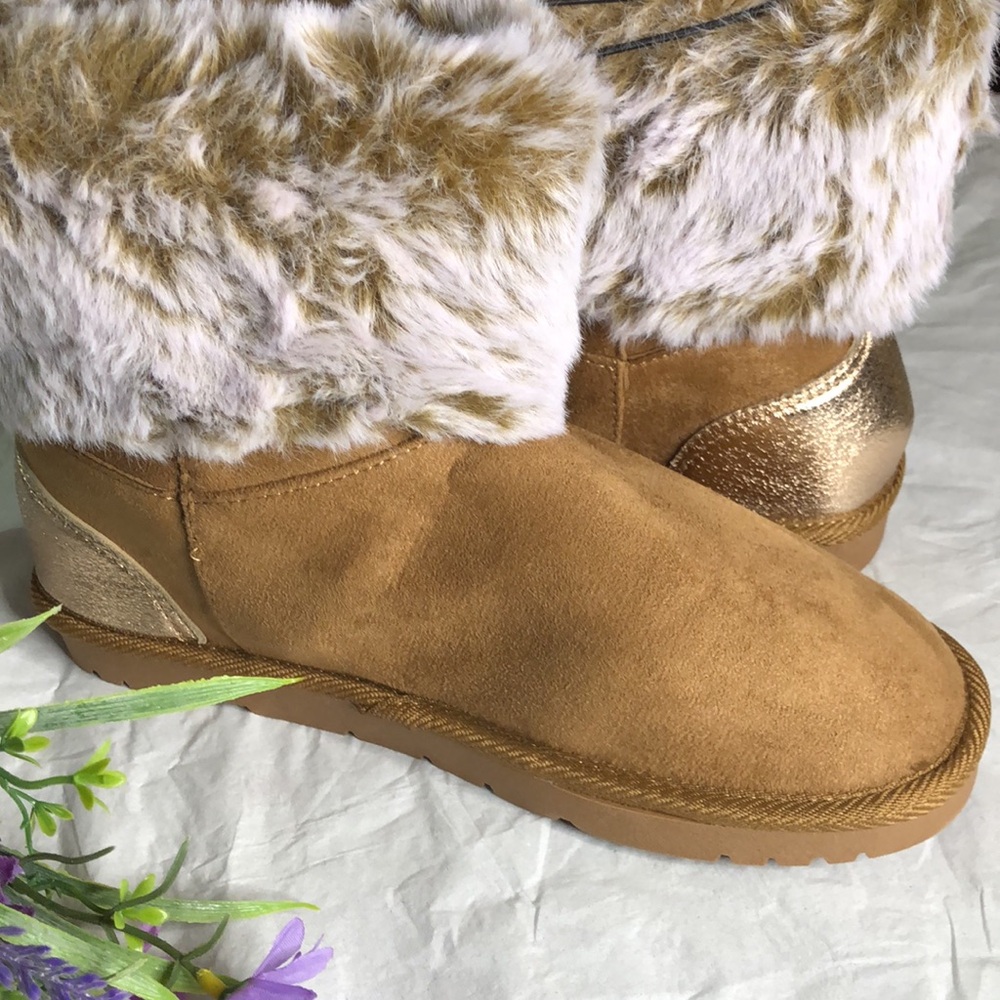 Mysoft Snow Slip-On Brown Snow Boot - Size 7